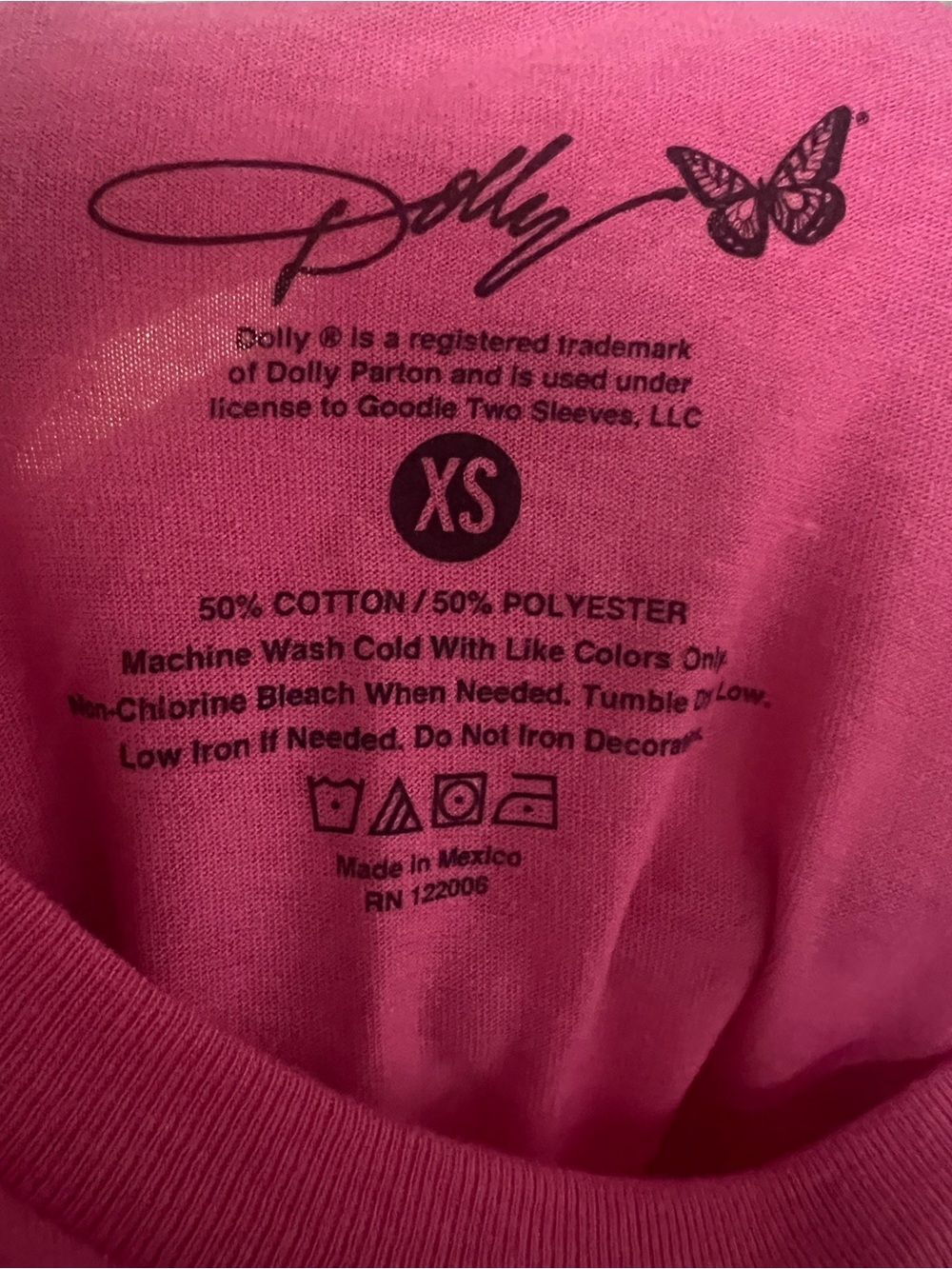 Dolly Pink Tee with Yellow Graphic Dolly Illustration - Picture 5 of 5